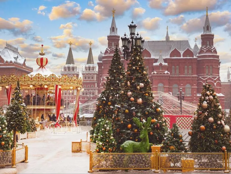 Choinka i dekoracje w Rosji