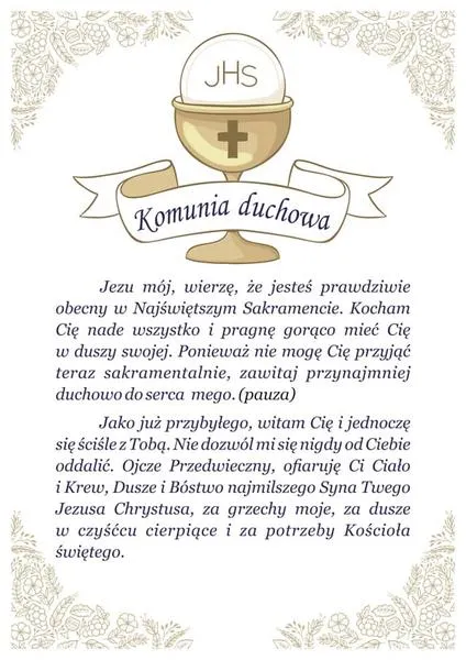 Korzyści duchowe komunii