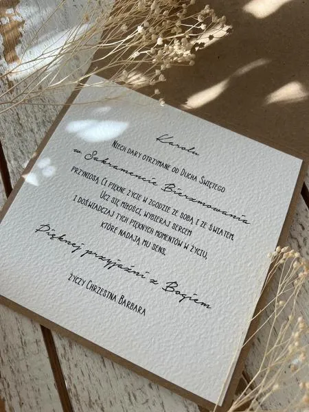 Personalizowana pamiątka bierzmowanie