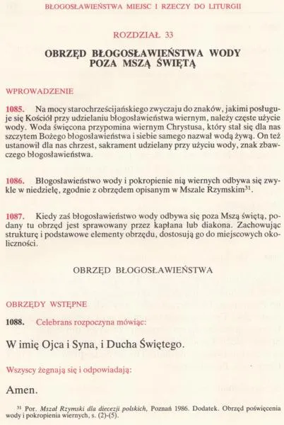 Woda święcona w liturgii