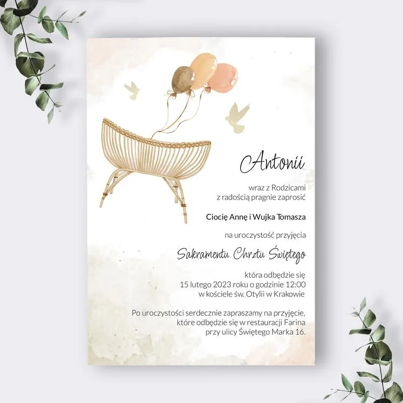Zaproszenia na chrzest krok po kroku